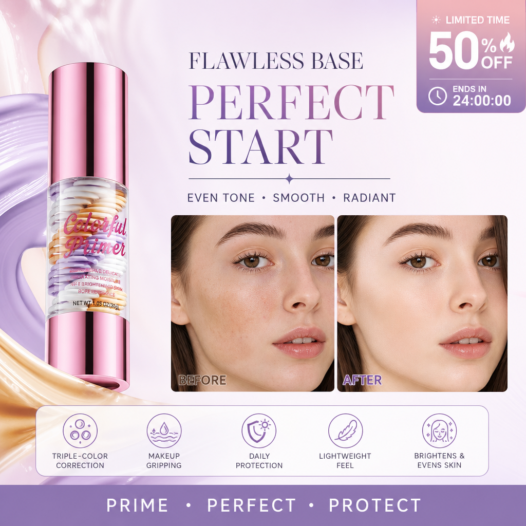 Blur Pores & Redness Instantly! 3-in-1 Color-Correcting Primer