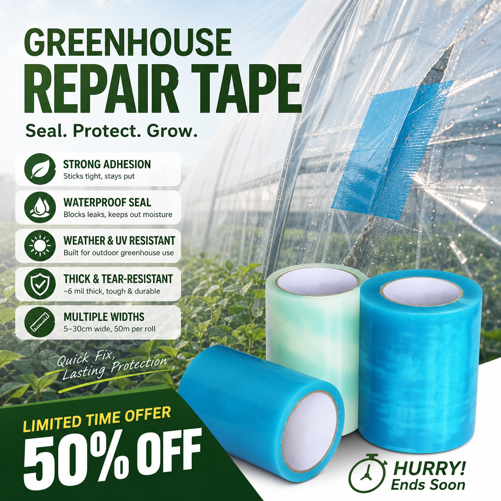 Repair Greenhouse Film Instantly! Heavy-Duty Waterproof PE Tape