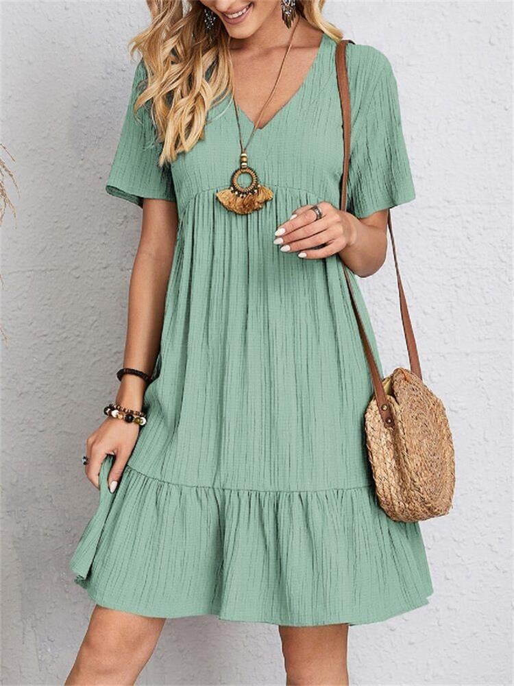 👚💃Loose casual tie waist flowy dress-Buy 2 Free Shipping