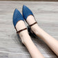 Pointed toe low heel sandals