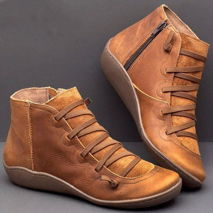 Comfortable handmade leather foot support boots