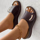 Peep Toe Hollow Out Orthopedic Slippers - BUY 2 FREE SHIPPING