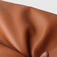 Solid color leather shoulder bag