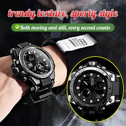 Multi-functional Double-display Waterproof Luminous Men's Watch