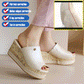 Vintage Peep Toe Platform Wedge Sandals