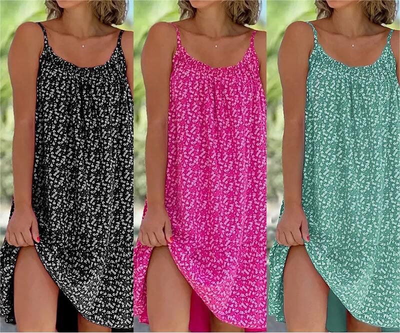 Floral Printed Camisole Dress - BUY 2 FREE SHIPPING