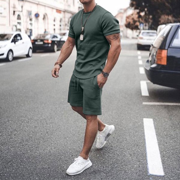 Men's Fashion Casual Solid Color Suit