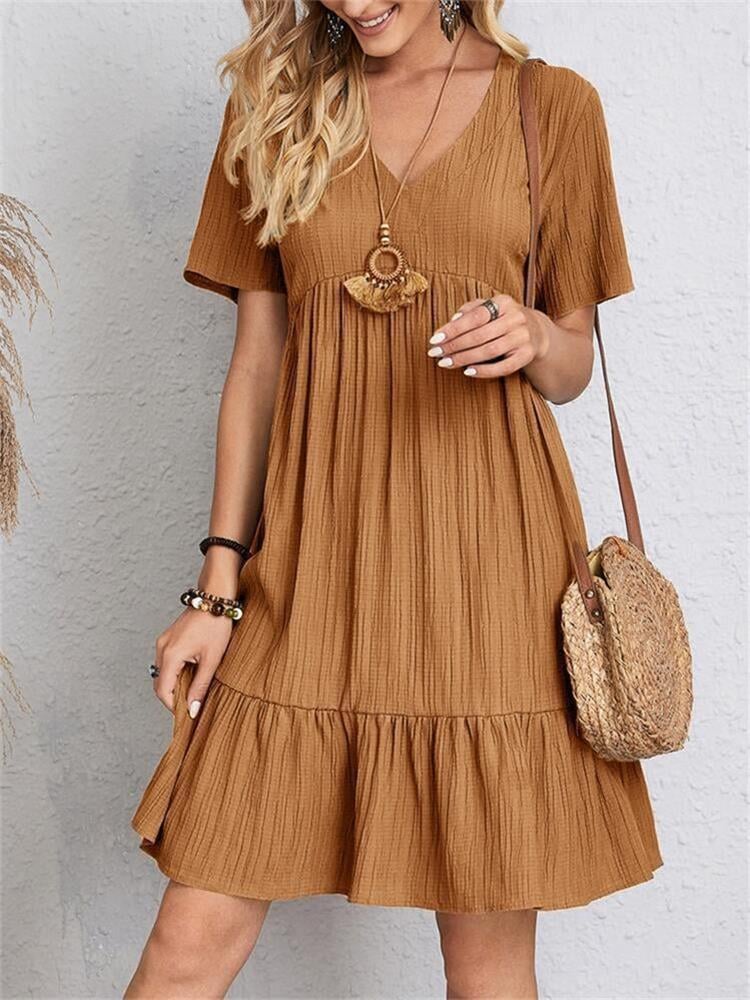 👚💃Loose casual tie waist flowy dress-Buy 2 Free Shipping