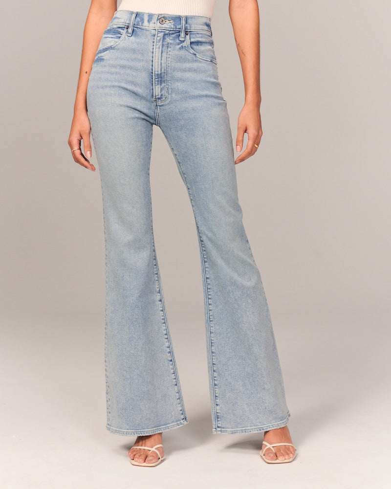 🔥🎉Christmas Sales 🎅🔥Trims the figure - Ultra High Rise Stretch Flare Jean(Free Shipping）)