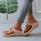 Women's Leather Wedge Slide Sandals（Buy Two Free Shipping）