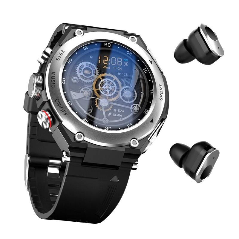 Cttopk™ - Sports Smartwatch with Wireless Earphones (Works with iPhone & Android)