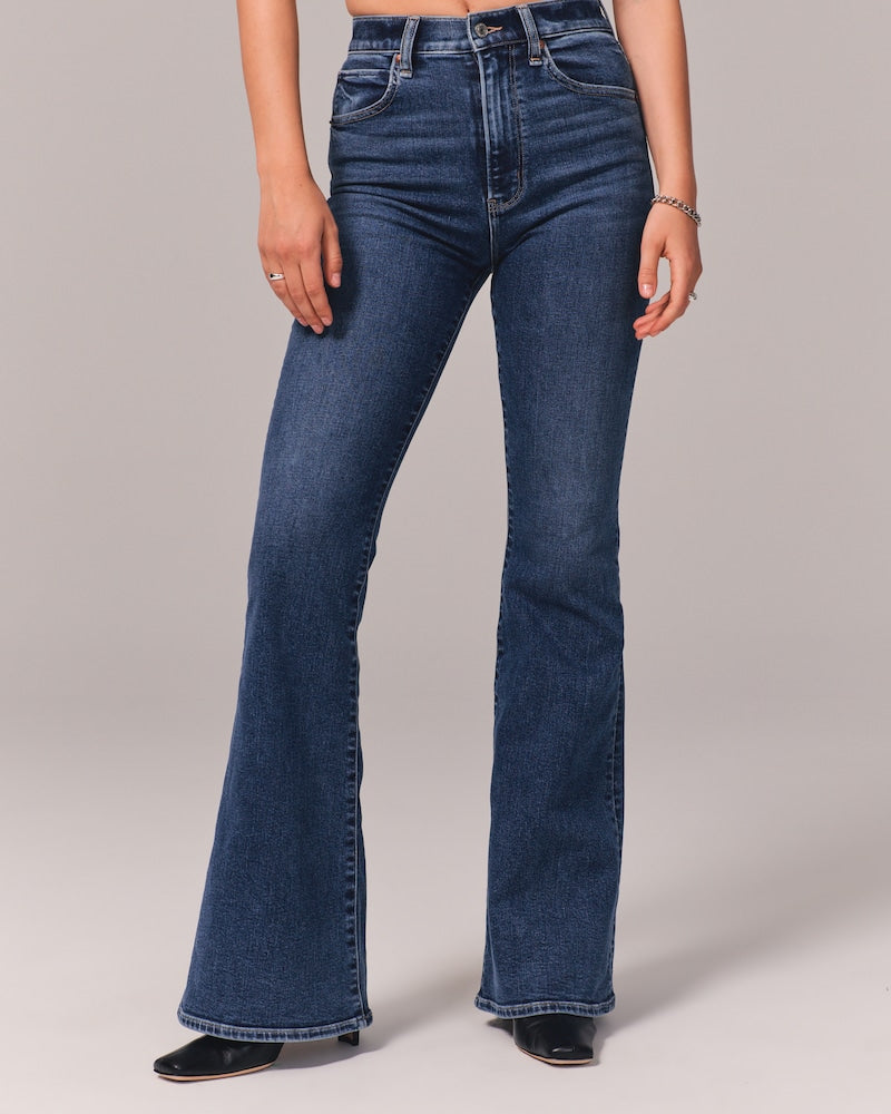 🔥🎉Christmas Sales 🎅🔥Trims the figure - Ultra High Rise Stretch Flare Jean(Free Shipping）)