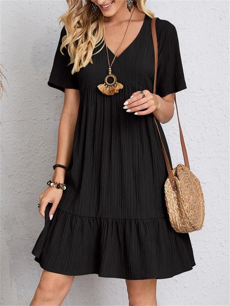 👚💃Loose casual tie waist flowy dress-Buy 2 Free Shipping