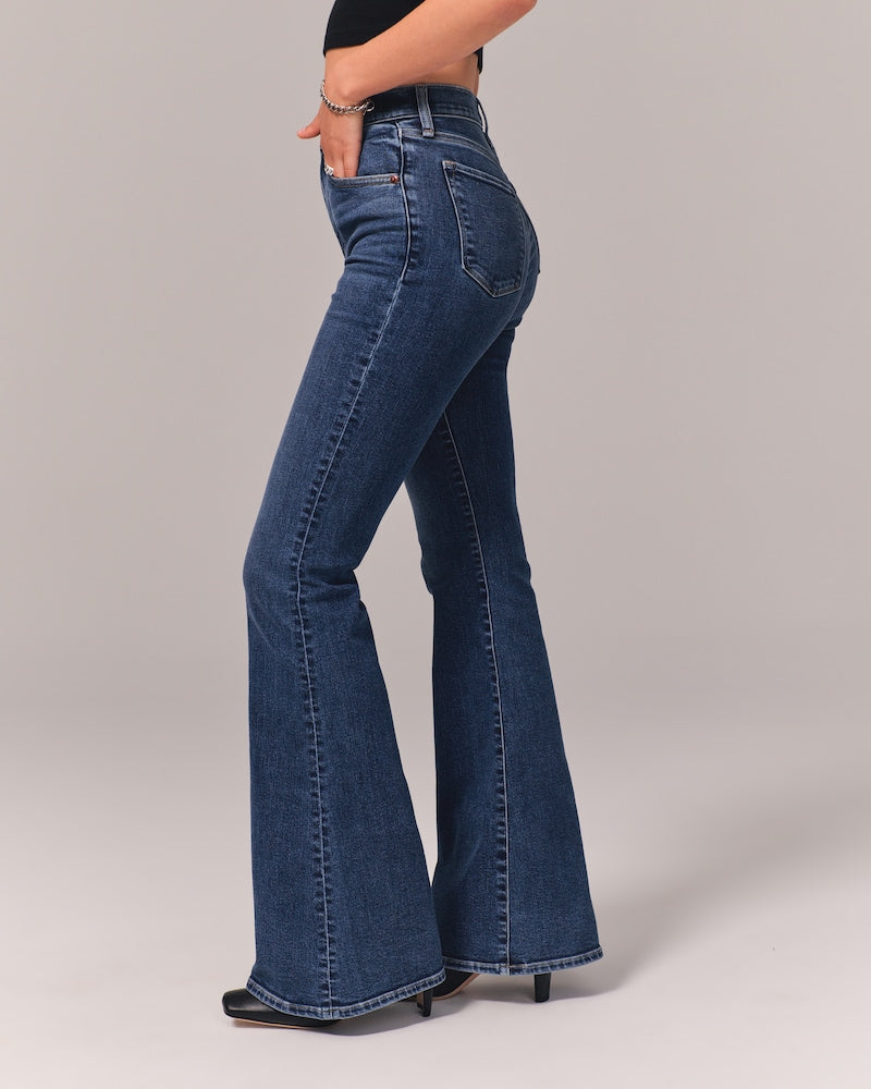 🔥🎉Christmas Sales 🎅🔥Trims the figure - Ultra High Rise Stretch Flare Jean(Free Shipping）)