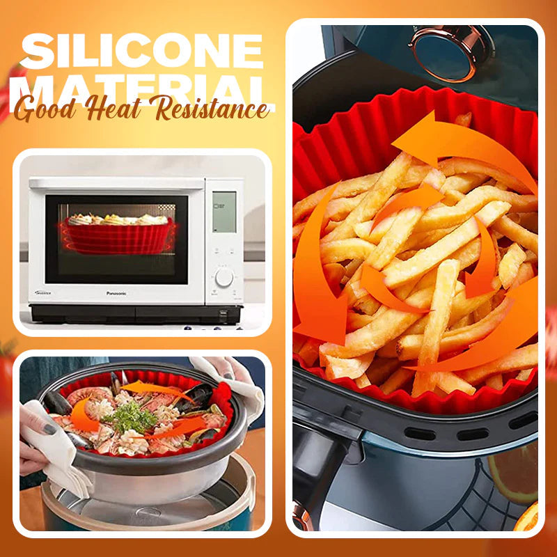 100% edible silicone Air Fryer Silicone Baking Tray-5