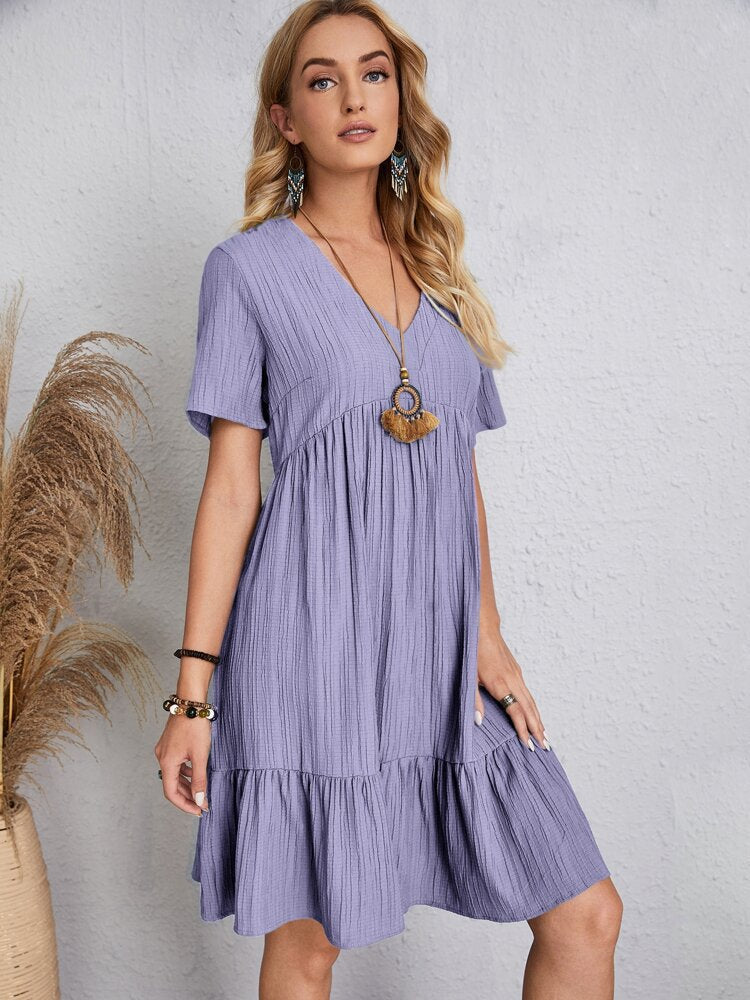 👚💃Loose casual tie waist flowy dress-Buy 2 Free Shipping