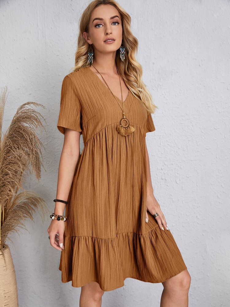 👚💃Loose casual tie waist flowy dress-Buy 2 Free Shipping