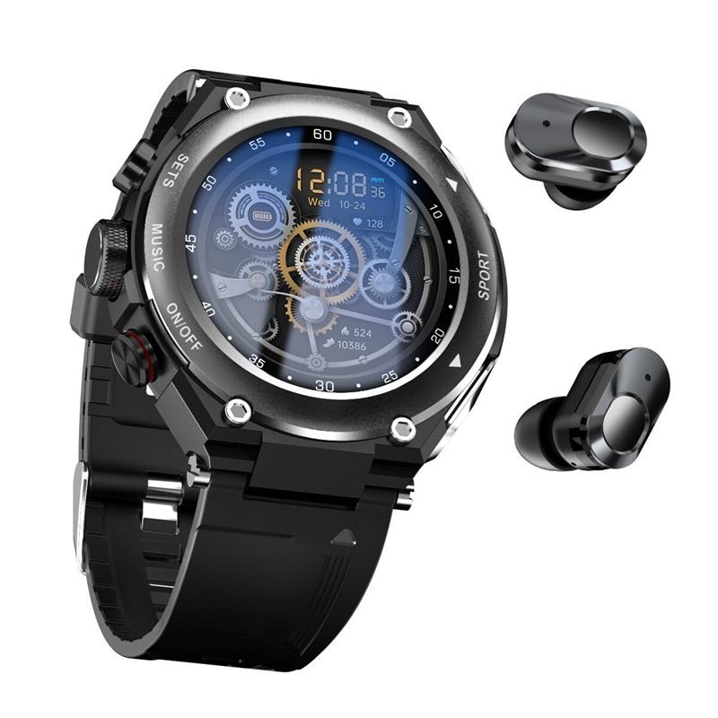 Cttopk™ - Sports Smartwatch with Wireless Earphones (Works with iPhone & Android)