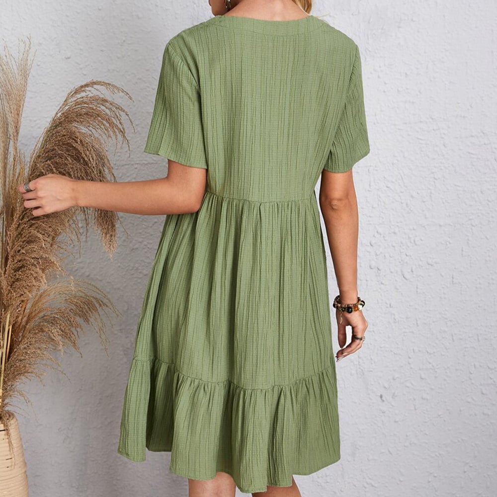 👚💃Loose casual tie waist flowy dress-Buy 2 Free Shipping