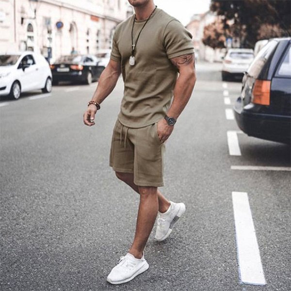 Men's Fashion Casual Solid Color Suit