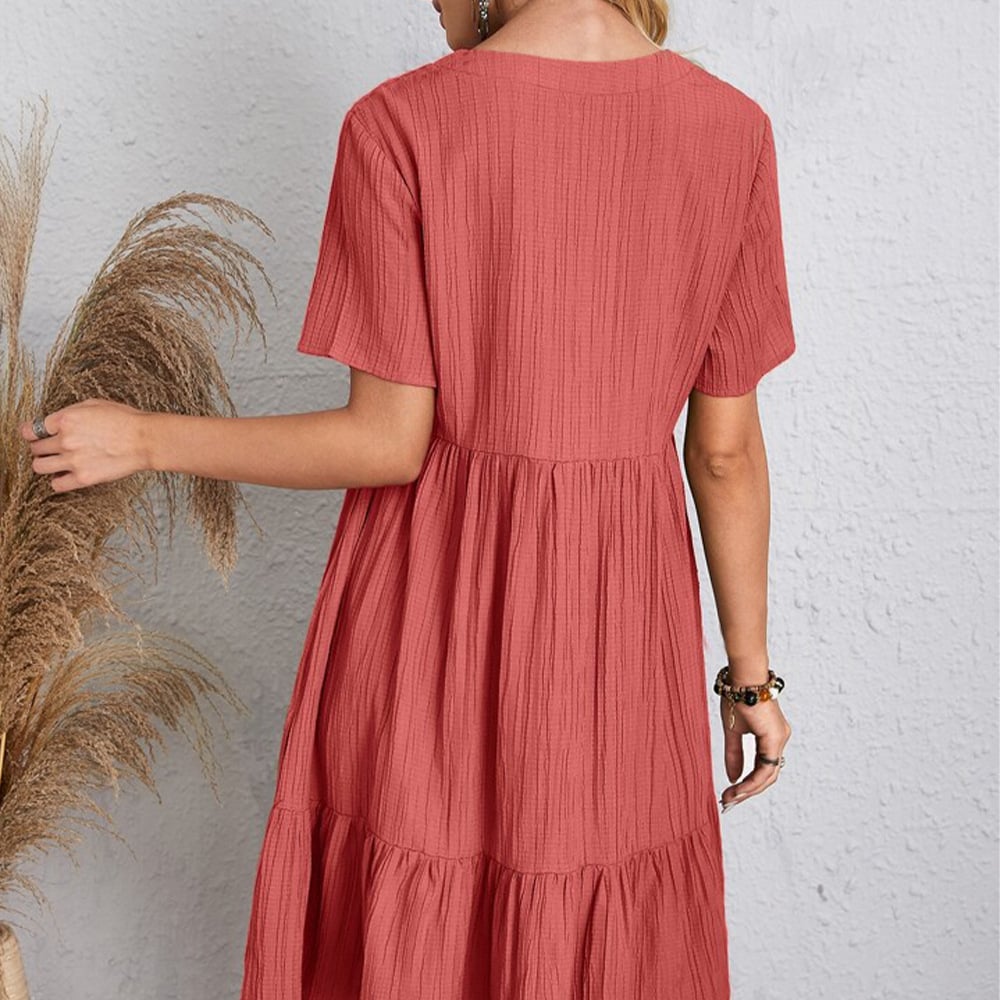 👚💃Loose casual tie waist flowy dress-Buy 2 Free Shipping