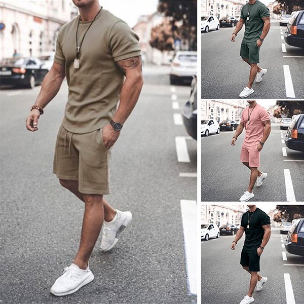 Men's Fashion Casual Solid Color Suit