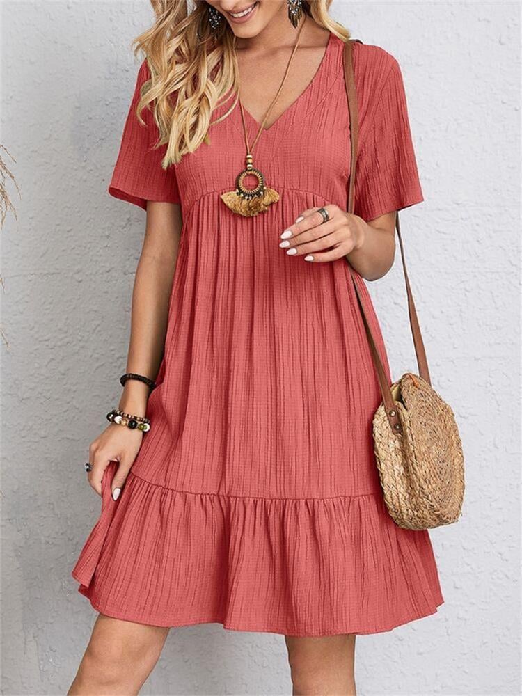 👚💃Loose casual tie waist flowy dress-Buy 2 Free Shipping