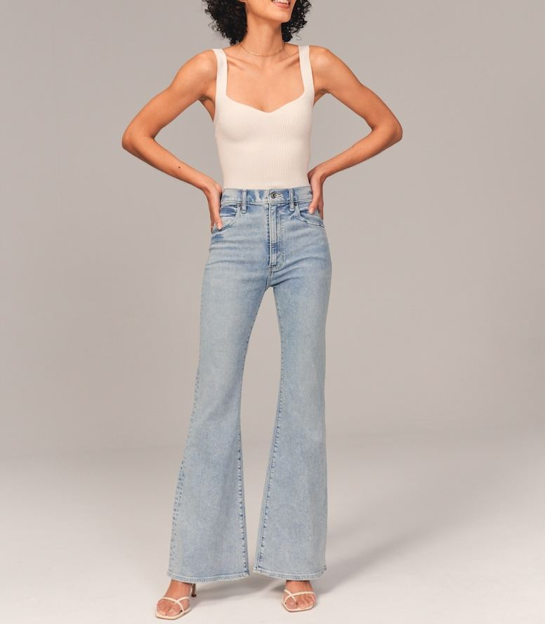 🔥🎉Christmas Sales 🎅🔥Trims the figure - Ultra High Rise Stretch Flare Jean(Free Shipping）)