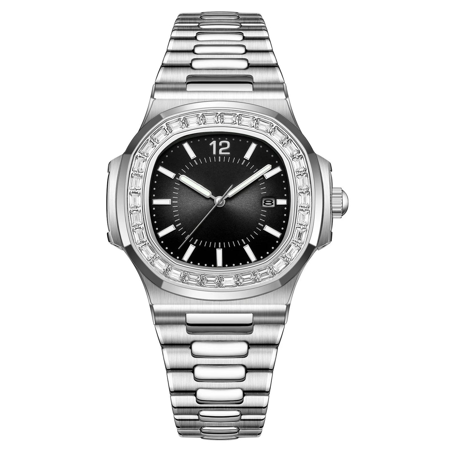 British Style Square Luxury Waterproof Quartz Watch for Men