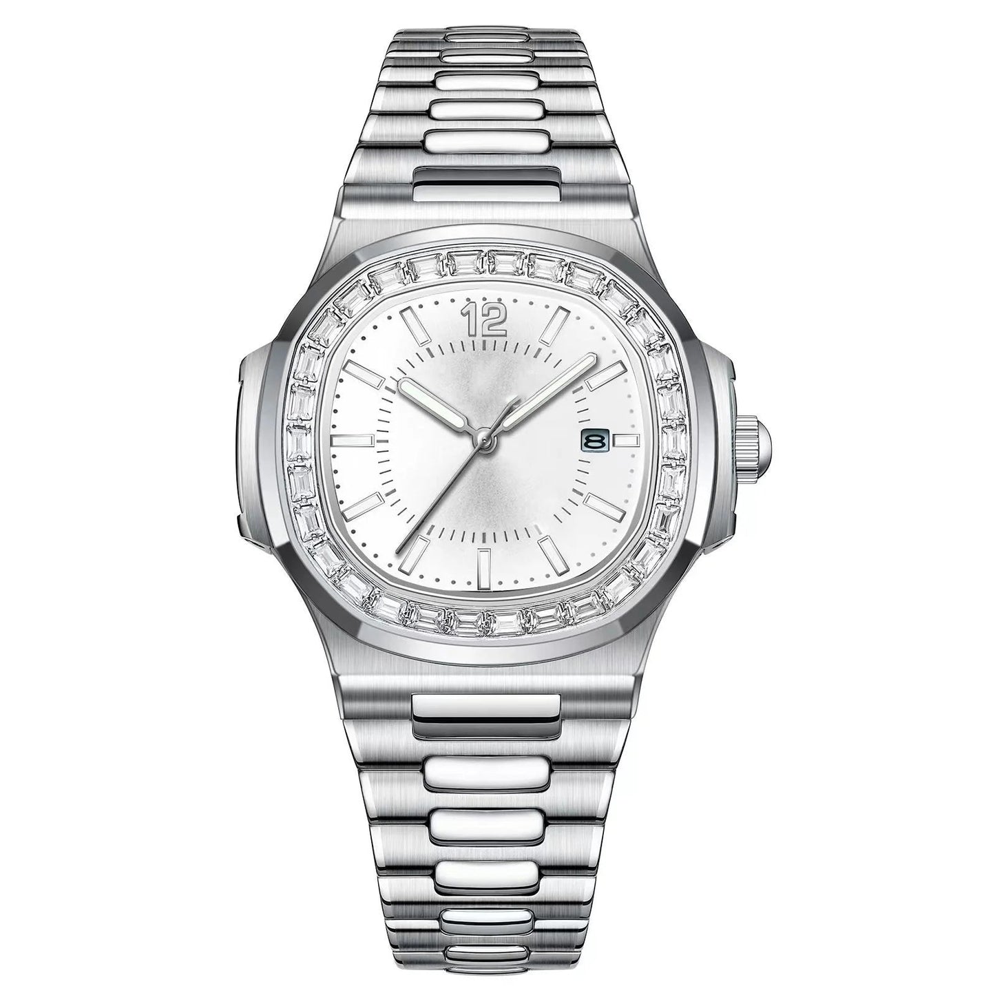 British Style Square Luxury Waterproof Quartz Watch for Men