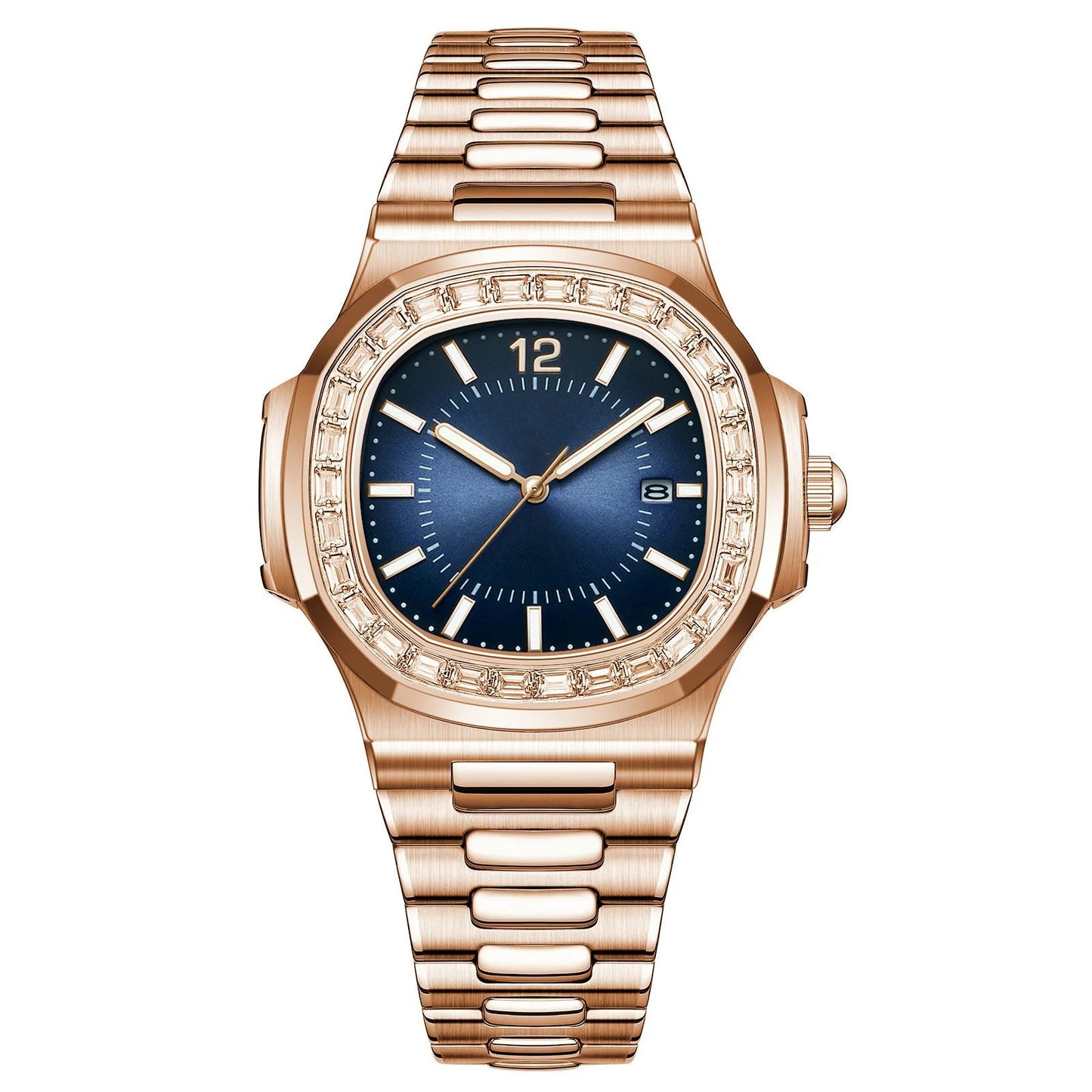 British Style Square Luxury Waterproof Quartz Watch for Men