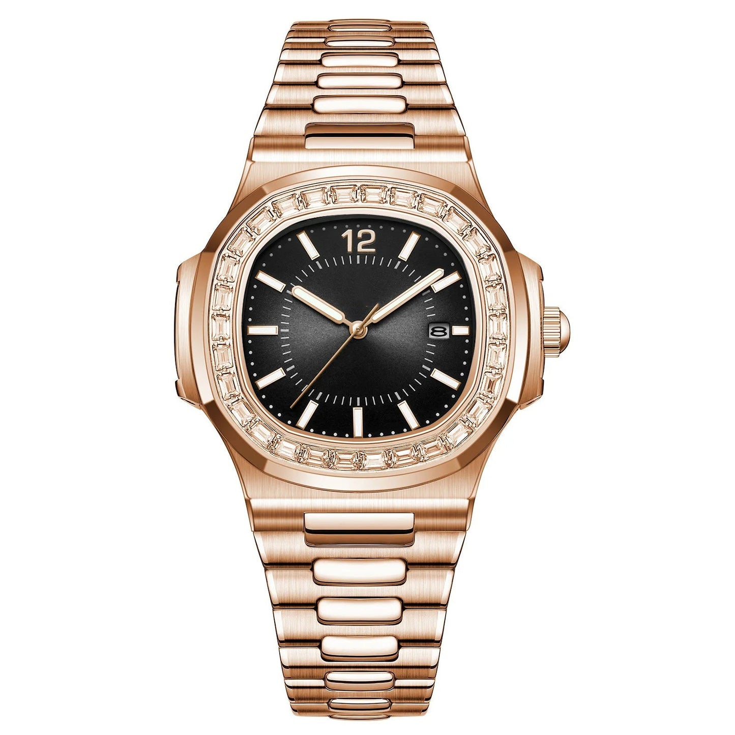 British Style Square Luxury Waterproof Quartz Watch for Men